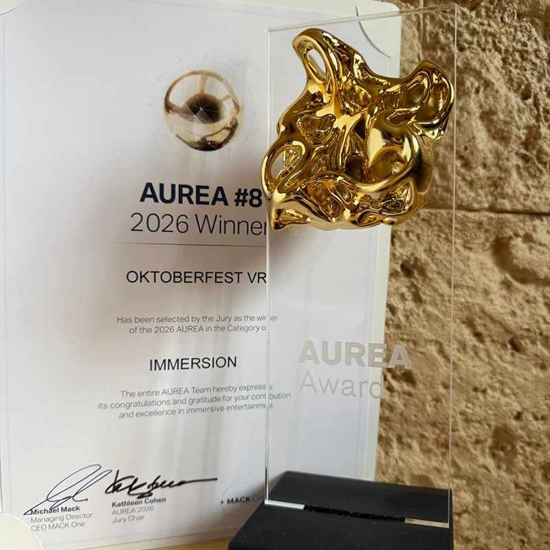 Photo of the award and certificate